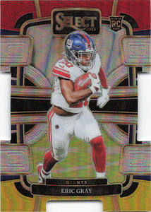 2023 Select Football Red & Yellow Prizm Die-Cut Eric Gray #74 RC