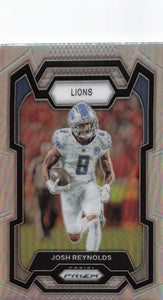 2023 Prizm Football Silver Prizm Josh Reynolds #104