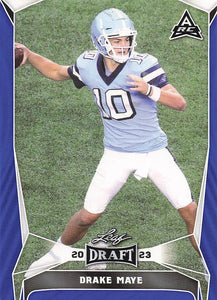 2023 Leaf Draft Blue Drake Maye #34