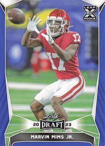2023 Leaf Draft Blue Marvin Mims Jr. #60