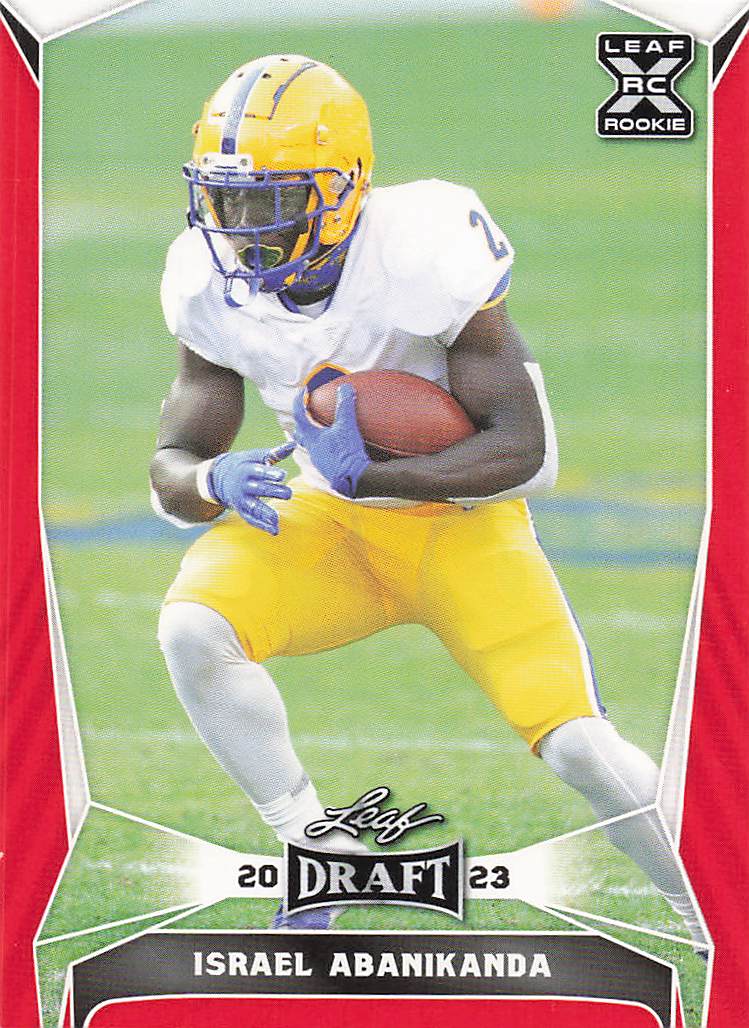 2023 Leaf Draft Red Israel Abanikanda #49