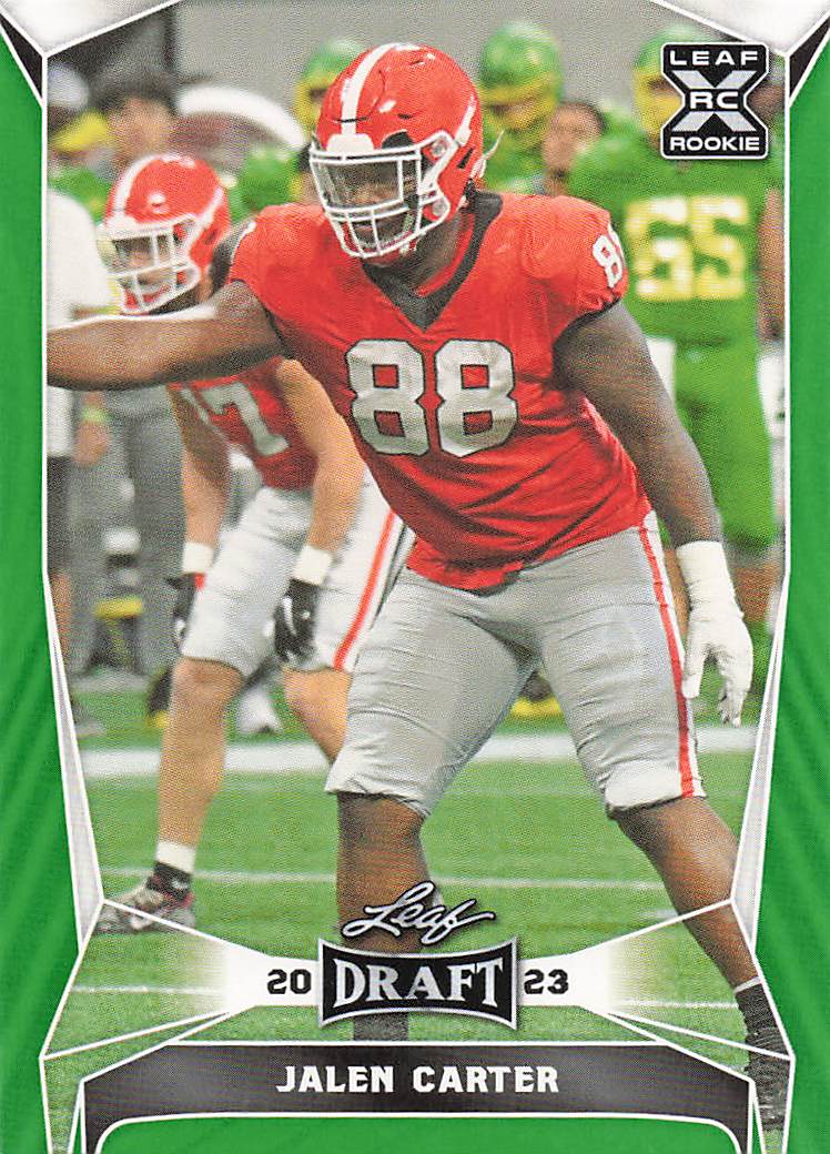 2023 Leaf Draft Green Jalen Carter #52