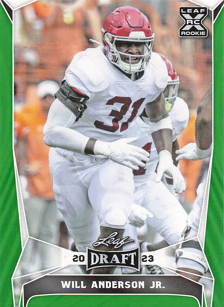 2023 Leaf Draft Green Will Anderson Jr. #73
