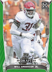 2023 Leaf Draft Green Will Anderson Jr. #73