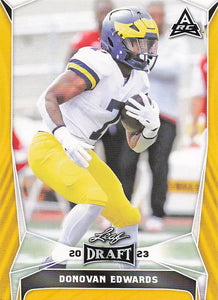 2023 Leaf Draft Yellow Donovan Edwards #33