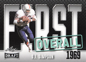2023 Leaf Draft First Overall O.J. Simpson #1