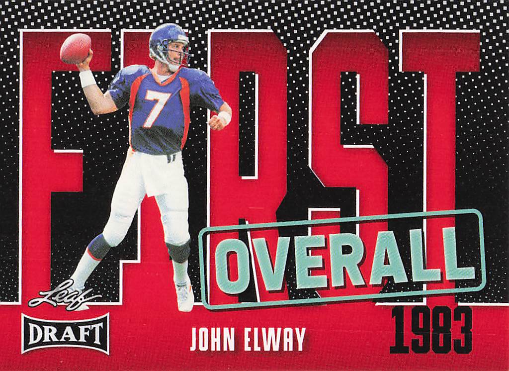 2023 Leaf Draft First Overall Red John Elway #4