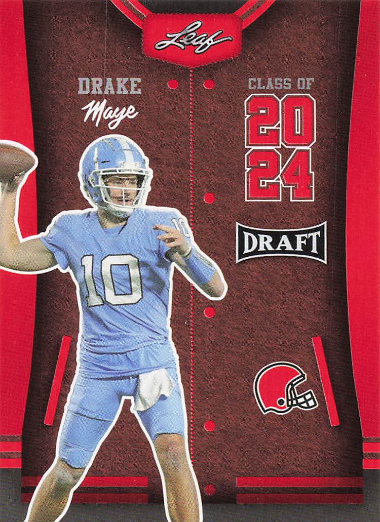 2023 Leaf Draft First Overall Class of 2024 Red Drake Maye #79