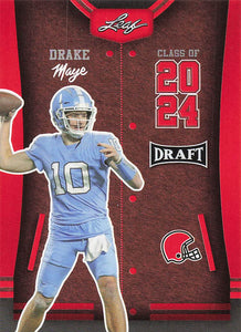 2023 Leaf Draft First Overall Class of 2024 Red Drake Maye #79