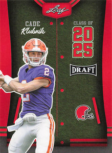 2023 Leaf Draft First Overall Class of 2024 Red Cade Klubnik #85