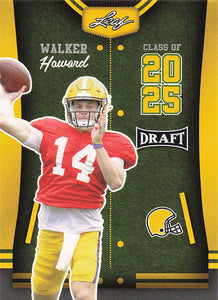 2023 Leaf Draft First Overall Class of 2024 Yellow Walker Howard #86