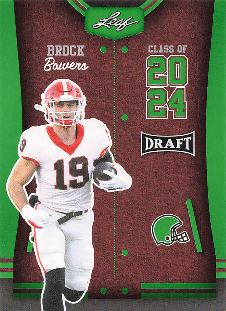 2023 Leaf Draft First Overall Class of 2024 Green Brock Bowers #76