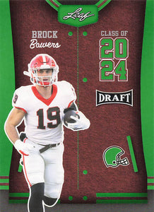2023 Leaf Draft First Overall Class of 2024 Green Brock Bowers #76