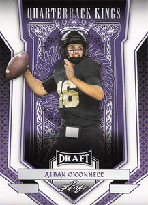 2023 Leaf Draft Quarterback Kings Aidan O'Connell #87