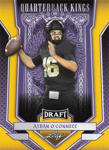 2023 Leaf Draft Quarterback Kings Yellow Aidan O'Connell #87