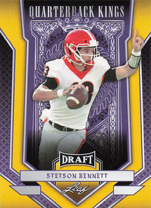 2023 Leaf Draft Quarterback Kings Yellow Stetson Bennett #93