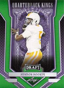 2023 Leaf Draft Quarterback Kings Green Hendon Hooker #91
