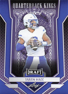 2023 Leaf Draft Quarterback Kings Blue Jaren Hall #92
