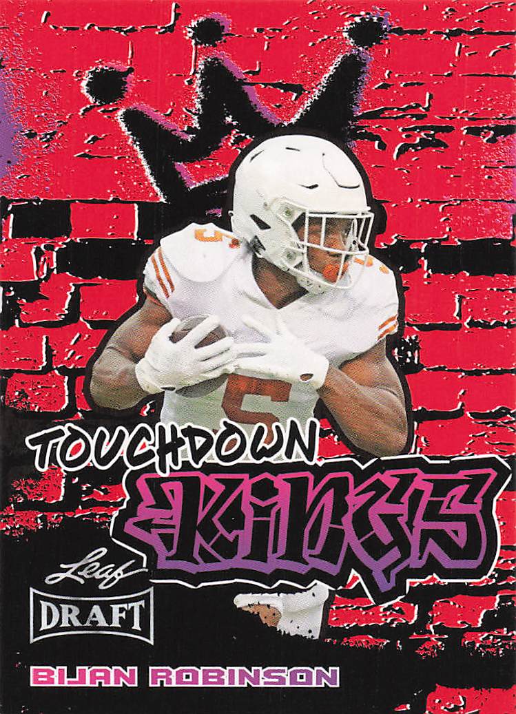 2023 Leaf Draft Touchdown Kings Red Bijan Robinson #95