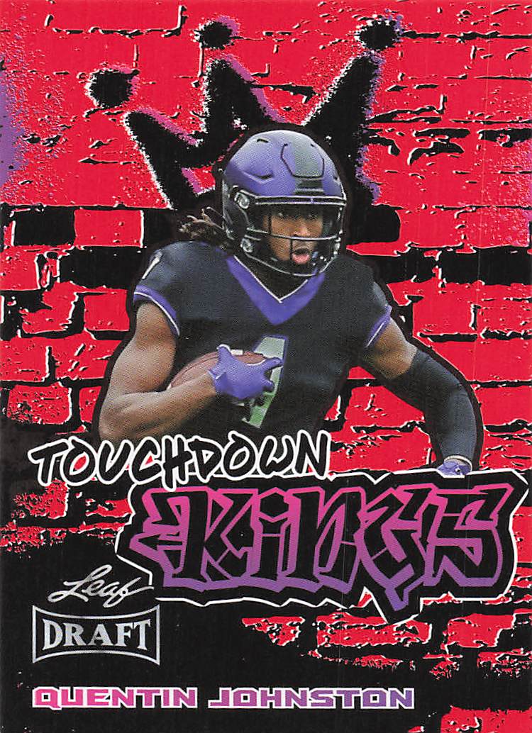 2023 Leaf Draft Touchdown Kings Red Quentin Johnston #99