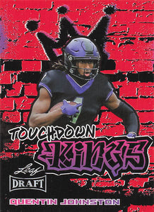 2023 Leaf Draft Touchdown Kings Red Quentin Johnston #99
