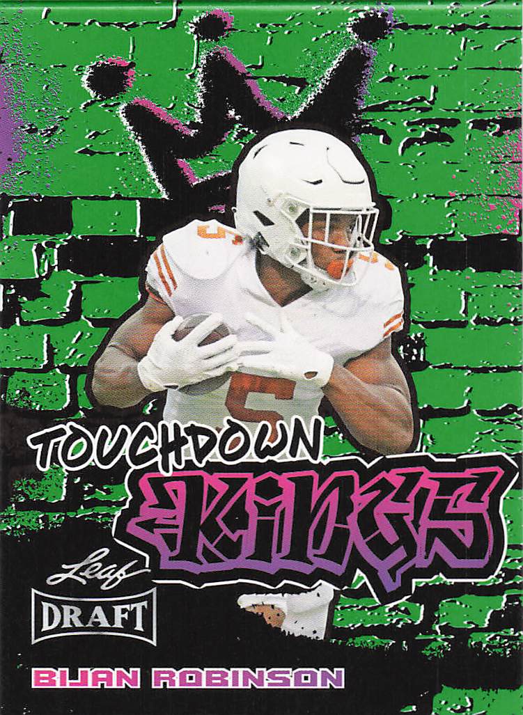 2023 Leaf Draft Touchdown Kings Blue Bijan Robinson #95