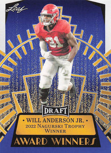 2023 Leaf Draft Award Winners Blue Will Anderson Jr. #17