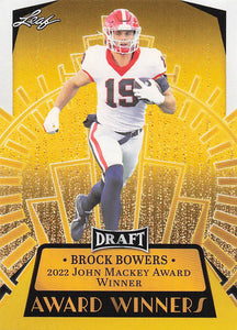 2023 Leaf Draft Award Winners Yellow Brock Bowers #13
