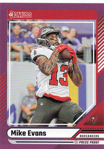 2024 Donruss Football Press Proof Purple Mike Evans #76