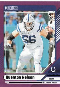 2024 Donruss Football Press Proof Purple Quenton Nelson #116