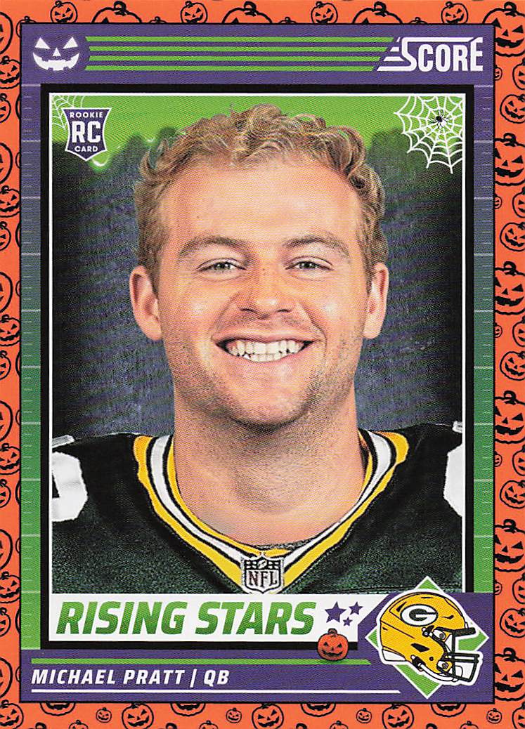 2024 Score-A-Treat Football Pumpkins Michael Pratt #40 RC