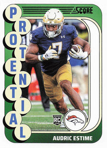 2024 Score Prodential Audric Estime #6 RC