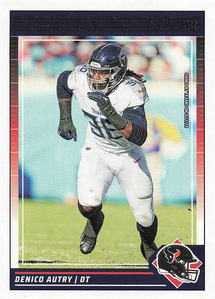 2024 Score Football Denico Autry #277