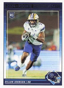 2024 Score Football Dillon Johnson #301 RC
