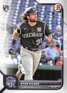 2022 Bowman Baseball Ryan Vilade #100 RC