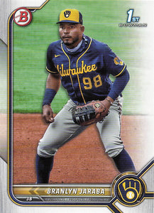 2022 Bowman Baseball Prospects Branlyn Jaraba #BP-15