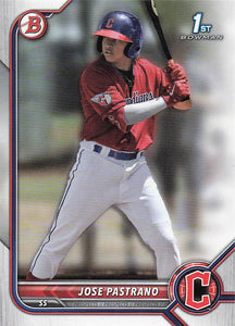 2022 Bowman Baseball Prospects Jose Pastrano #BP-21