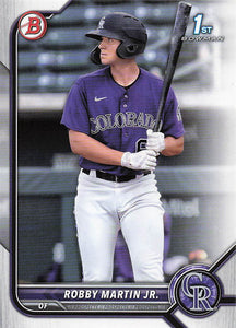 2022 Bowman Baseball Prospects Robby Martin Jr. #BP-43