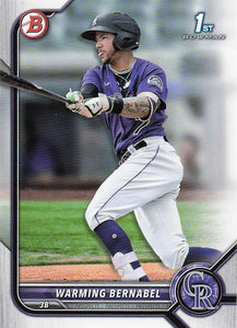 2022 Bowman Baseball Prospects Warming Bernabel #BP-46