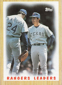 1987 Topps Baseball Rangers Leaders #656