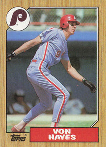 1987 Topps Baseball Von Hayes #666