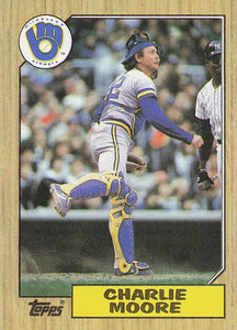 1987 Topps Baseball Charlie Moore #676