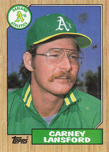 1987 Topps Baseball Carney Lansford #678