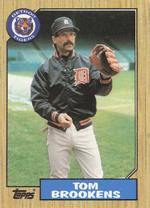 1987 Topps Baseball Tom Brookens #713