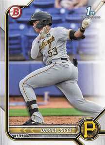 2022 Bowman Baseball Prospects Dariel Lopez #BP-56