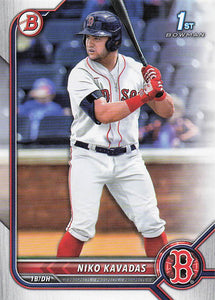 2022 Bowman Baseball Prospects Niko Kavadas #BP-68