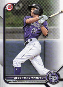 2022 Bowman Baseball Prospects Benny Montgomery #BP-73