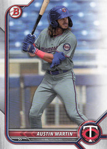 2022 Bowman Baseball Prospects Austin Martin #BP-139