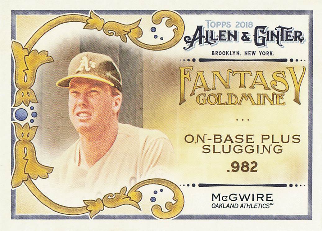 2018 Topps Allen & Ginter Fantasy Goldmine Mark McGwire #FG-10
