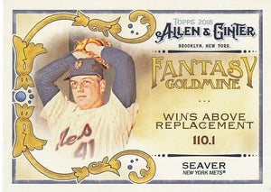2018 Topps Allen & Ginter Fantasy Goldmine Tom Seaver #FG-37